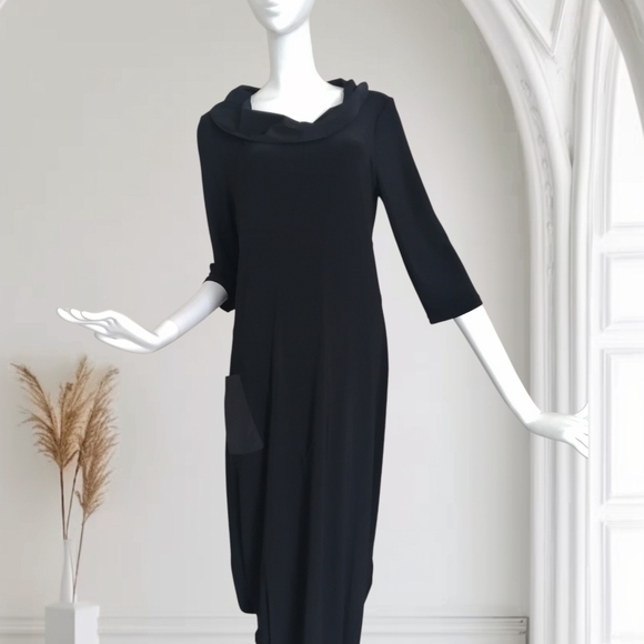 NEW Jqoseph Ribkoff Black Maxi Dress with Cowl Neckline - Picture 2 of 9
